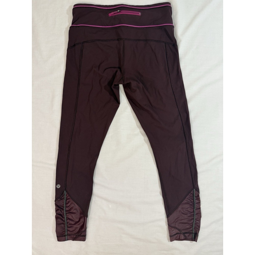 Lululemon Leggings Size 6 Pace Queen Luxtreme Bordeaux Drama - Picture 2 of 7